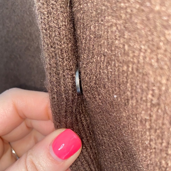 Sunday Brown Sweater with Fur Trim - Picture 6 of 11